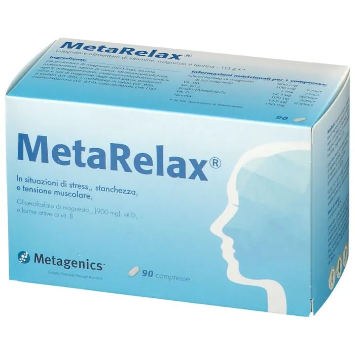 MetaRelax Integratore Contro Stress e Tensione Muscolare 90 Compresse MetaRelax Integratore Contro Stress e Tensione Muscolare 90 Compresse