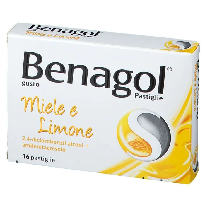 Benagol Pastiglie Miele e Limone Antisettico Cavo Orale 16 Pastiglie