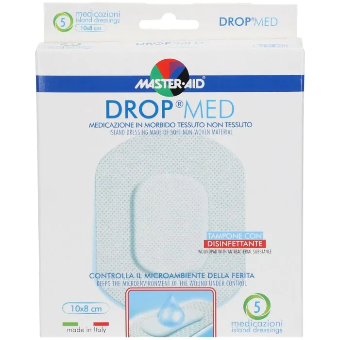 Dropmed Compressa Autoadesiva 10x8cm 5 Pezzi Dropmed Compressa Autoadesiva 10x8cm 5 Pezzi