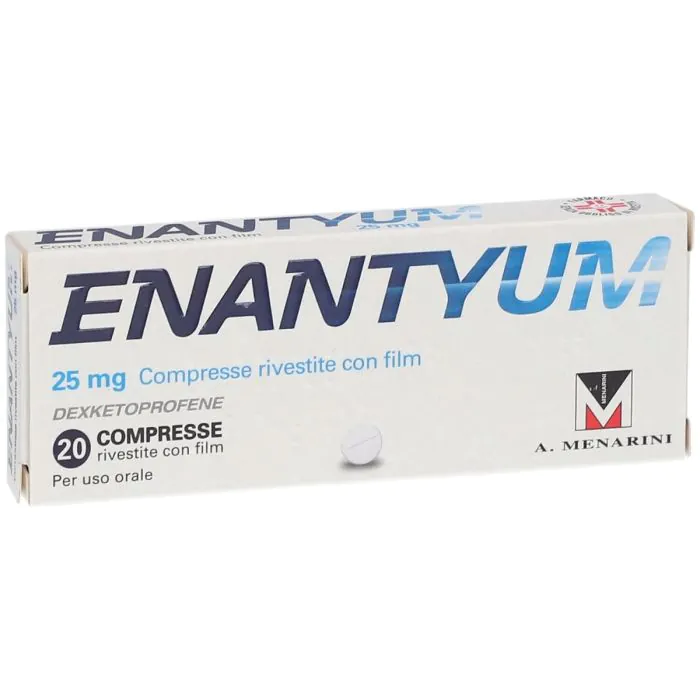 Enantyum 25 mg Dexketoprofene 20 Compresse Rivestite Enantyum 25 mg Dexketoprofene 20 Compresse Rivestite