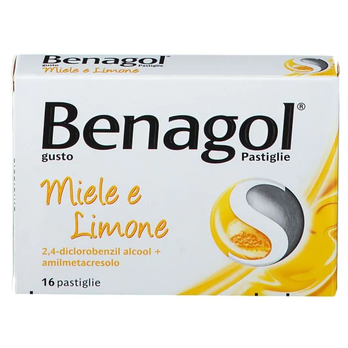 Benagol Pastiglie Miele e Limone Antisettico Cavo Orale 16 Pastiglie