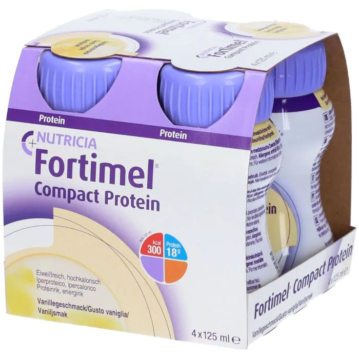 Nutricia Fortimel Compact Protein Integratore Proteico Gusto Vaniglia 4x125 ml Nutricia Fortimel Compact Protein Integratore Proteico Gusto Vaniglia 4x125 ml