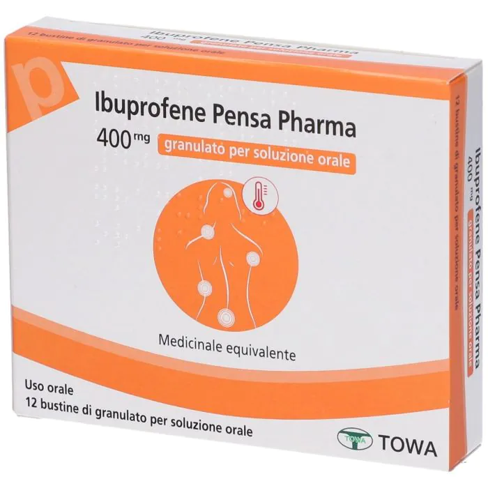 Ibuprofene Pensa Pharma 400 mg 12 Bustine Ibuprofene Pensa Pharma 400 mg 12 Bustine