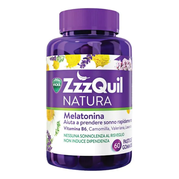 Vicks ZzzQuil Natura Integratore Per Dormire 60 Pastiglie Gommose Vicks ZzzQuil Natura Integratore Per Dormire 60 Pastiglie Gommose