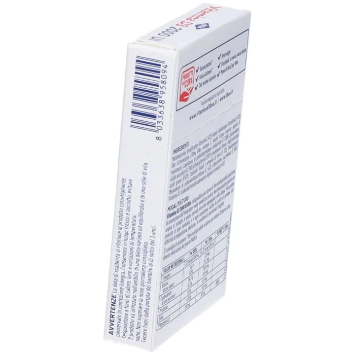 Ibsa Vitamina D3 2000 UI Integratore di Vitamina D3 30 Film Orodispersibili
