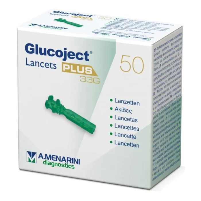 Glucoject Lancets Plus 33g 50 Pezzi Glucoject Lancets Plus 33g 50 Pezzi