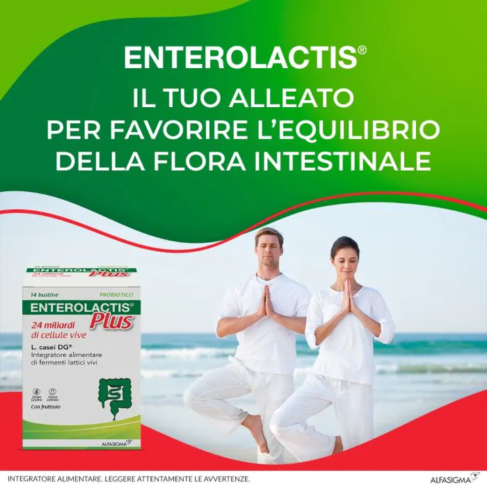 Enterolactis Plus Integratore con Fermenti Lattici 14 Bustine