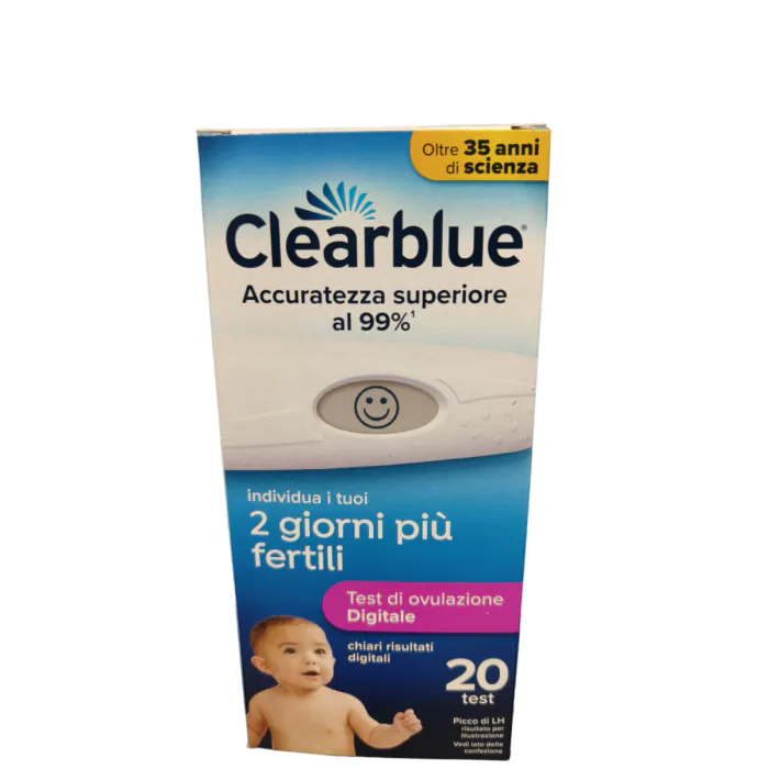 Test di Ovulazione Clearblue Base 20 Pezzi Test di Ovulazione Clearblue Base 20 Pezzi