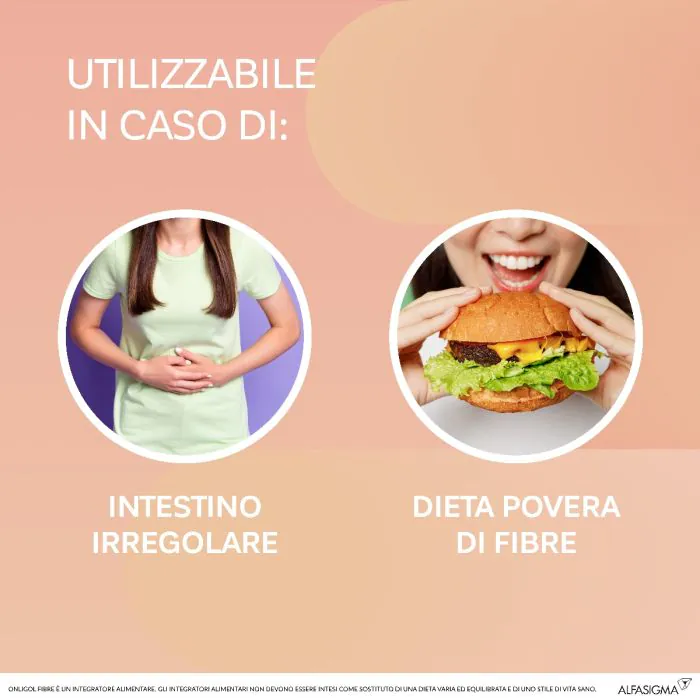 Onligol Fibra integratore Per Regolarità intestinale Gusto Pesca 20 Bustine