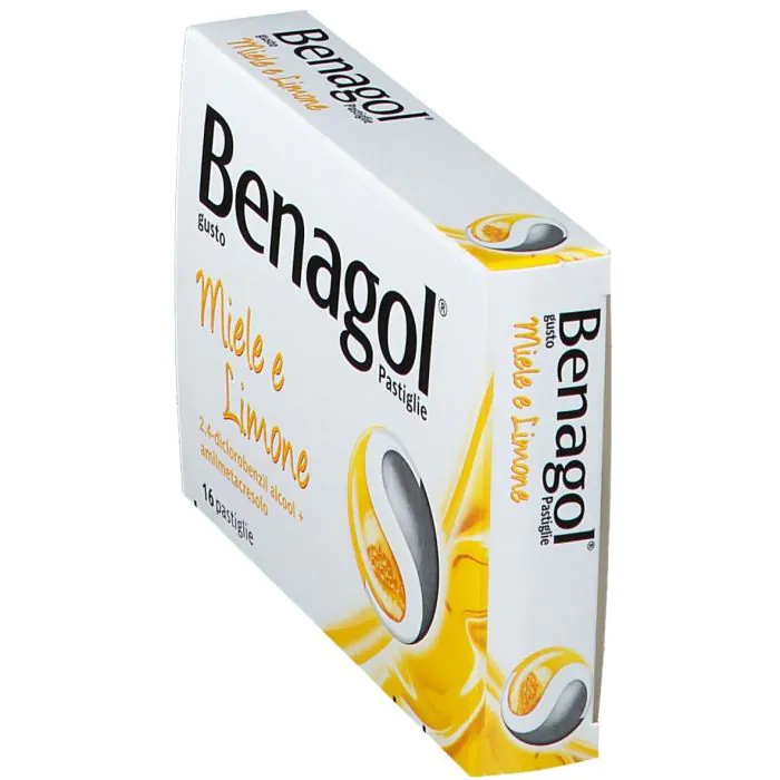 Benagol Pastiglie Miele e Limone Antisettico Cavo Orale 16 Pastiglie