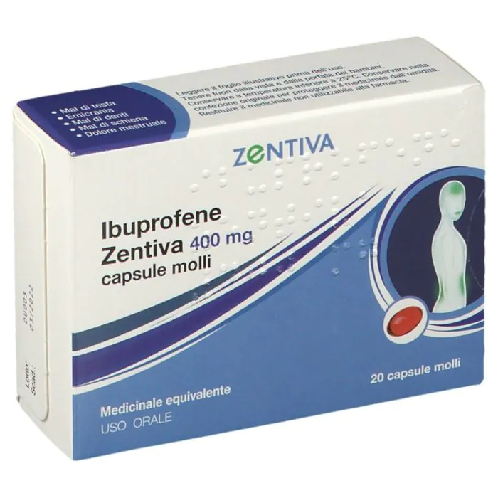 Ibuprofene Zentiva 400 mg Antinfiammatorio 20 Capsule Molli