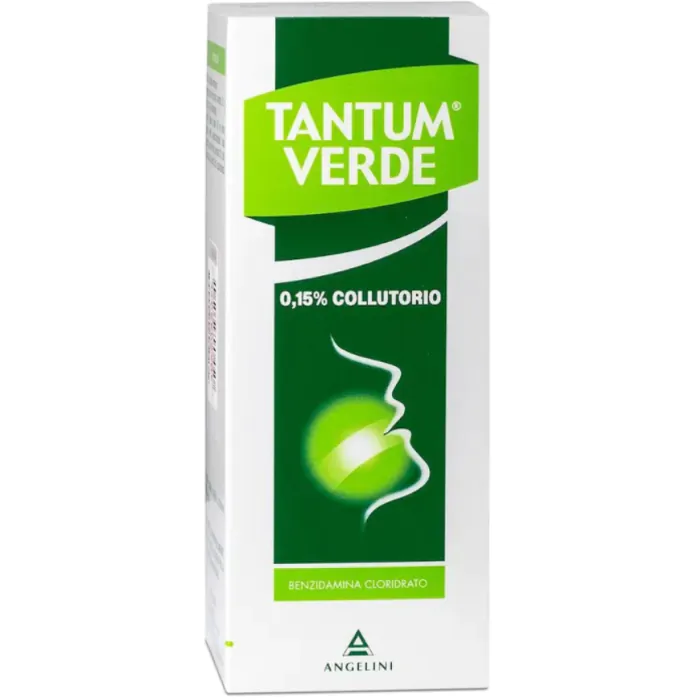 Tantum Verde Collutorio 0,15% Benzidamina Cloridrato Flacone 120 ml Tantum Verde Collutorio 0,15% Benzidamina Cloridrato Flacone 120 ml