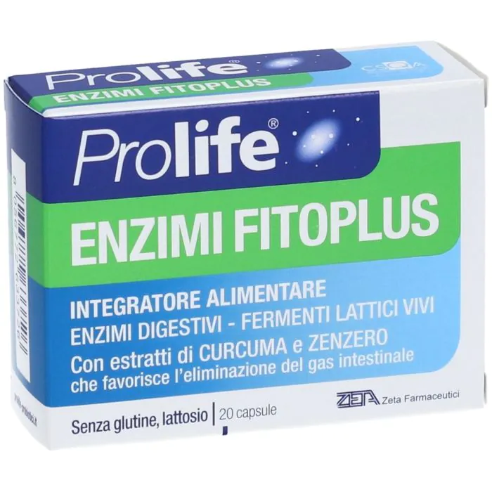 Prolife Enzimi FitoPlus Integratore di Enzimi Digestivi 20 Capsule