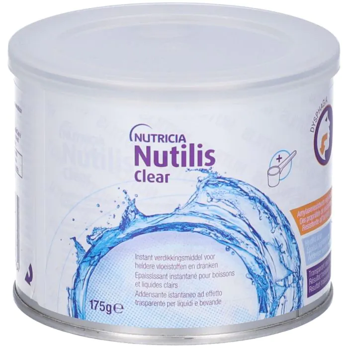 Nutilis Clear Integratore Addensante Bevande E Alimenti 175 g Nutilis Clear Integratore Addensante Bevande E Alimenti 175 g