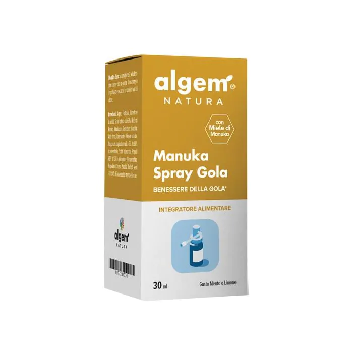 Algem Natura Manuka Spray Gola Integratore Alimentare 30 ml Algem Natura Manuka Spray Gola Integratore Alimentare 30 ml
