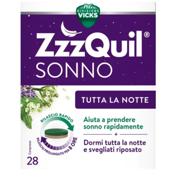 Zzzquil Sonno Tutta la Notte Compresse Per Il Sonno 28 compresse