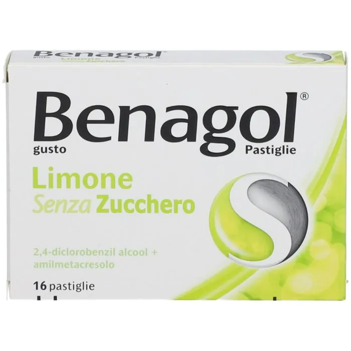 Benagol Pastiglie Limone Senza Zucchero Antisettico Cavo Orale 16 Pastiglie