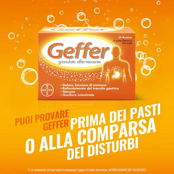 Geffer Antiacido contro Bruciore di Stomaco e Nausea 24 Bustine
