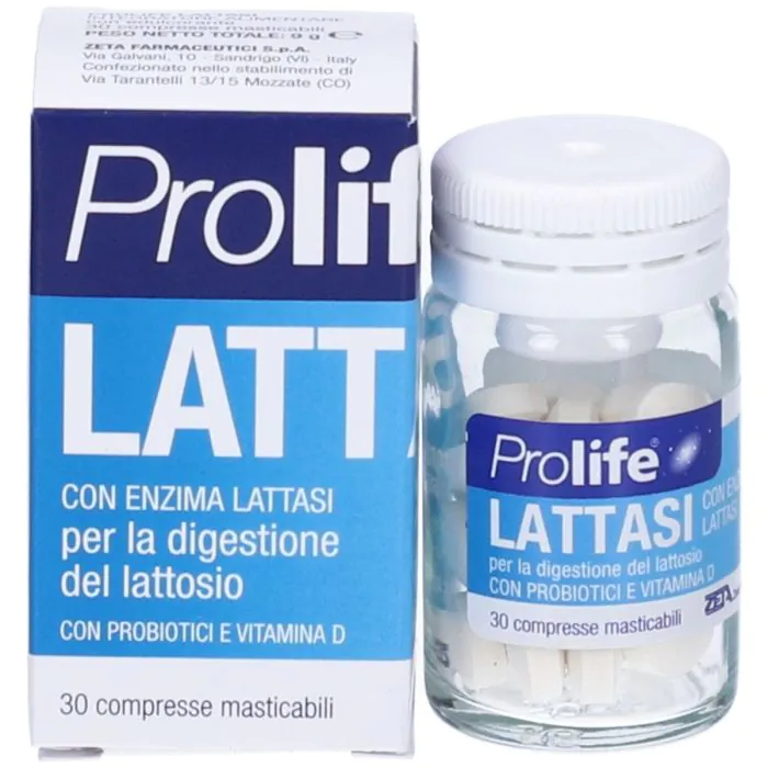 Prolife Lattasi Integratore Per Intolleranti al Lattosio 30 Compresse Prolife Lattasi Integratore Per Intolleranti al Lattosio 30 Compresse