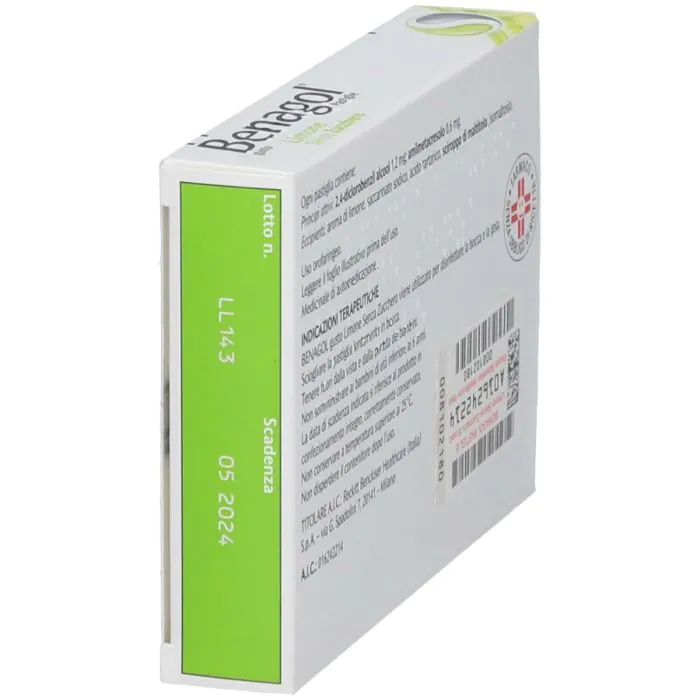 Benagol Pastiglie Limone Senza Zucchero Antisettico Cavo Orale 16 Pastiglie