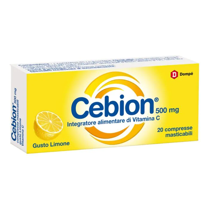 Cebion Limone Integratore di Vitamina C 20 Compresse Masticabili Cebion Limone Integratore di Vitamina C 20 Compresse Masticabili