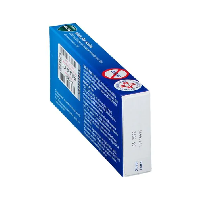 Vicks Flu Action 200 mg/ 30 mg Ibuprofene Pseudoefedrina 12 Compresse