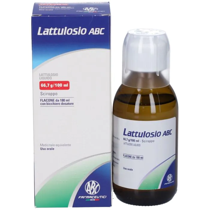 Lattulosio ABC 66,7 g/100 ml Sciroppo Lassativo 180 ml Lattulosio ABC 66,7 g/100 ml Sciroppo Lassativo 180 ml