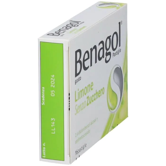 Benagol Pastiglie Limone Senza Zucchero Antisettico Cavo Orale 16 Pastiglie