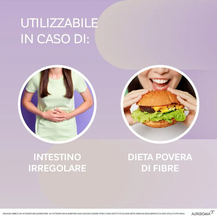 Onligol Fibra integratore Per Regolarità intestinale Gusto Prugna 20 Bustine