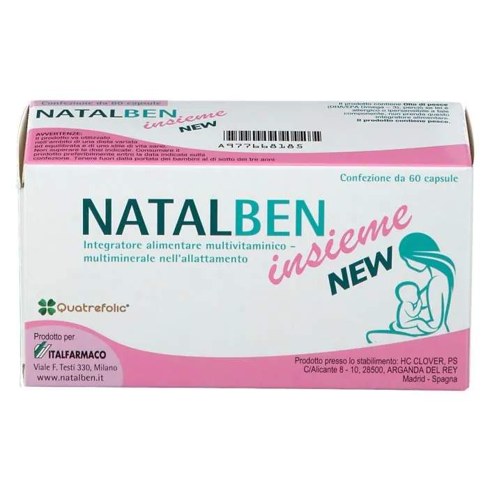 Natalben Insieme New Integratore 60 Capsule