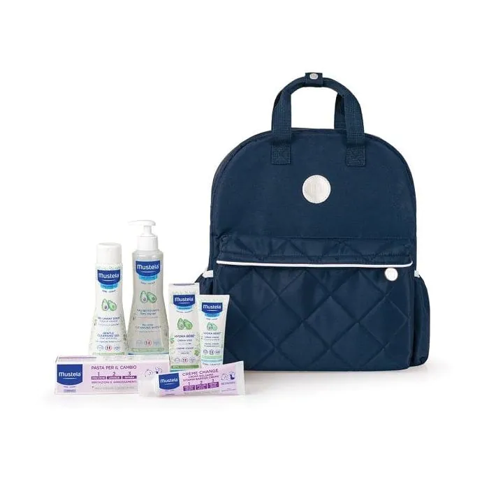 Mustela Zaino Borsa 2024 1 Mustela Detergente Delicato 200 ml + 1 Pasta Cambio 50 ml + 1 Fluido s/r 300 ml + 1 Hydra Bebe' Crema Viso 40 ml Mustela Zaino Borsa 2024 1 Mustela Detergente Delicato 200 ml + 1 Pasta Cambio 50 ml + 1 Fluido s/r 300 ml + 1 Hydra Bebe' Crema Viso 40 ml