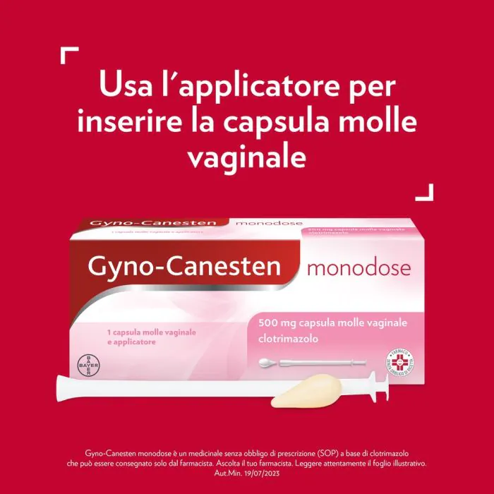 Gyno-Canesten Monodose contro sintomi della Candida, 1 Capsula