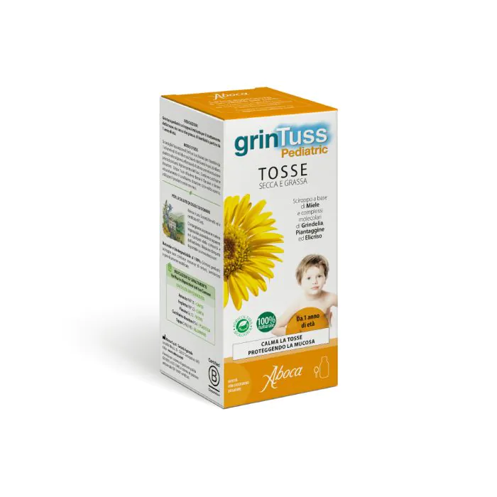 Grintuss Pediatric Sciroppo Bambini Tosse Secca e Grassa 180 g