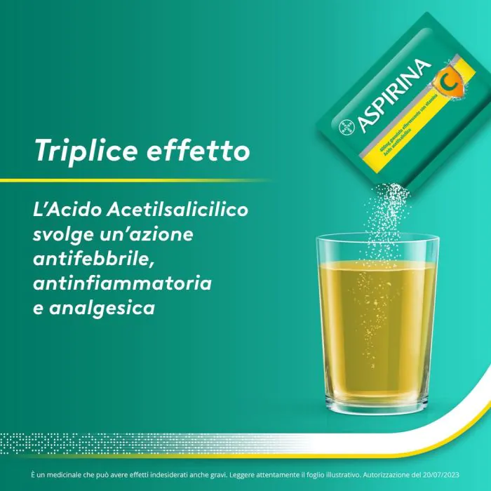Aspirina C per Raffreddore Febbre e Influenza 10 Buste