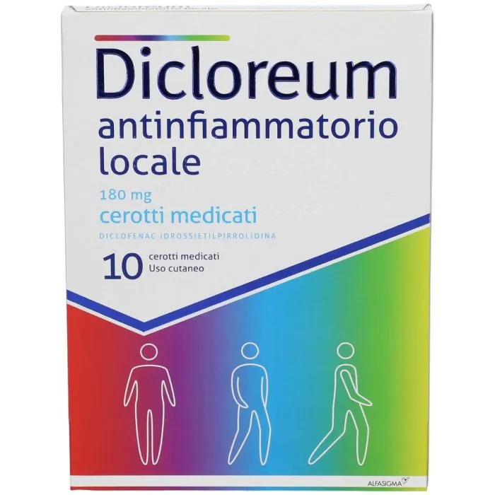 Dicloreum Antinfiammatorio Locale 180 mg Diclofenac 10 Cerotti Medicati Dicloreum Antinfiammatorio Locale 180 mg Diclofenac 10 Cerotti Medicati