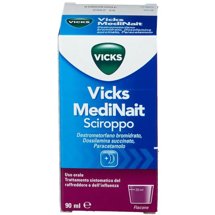 Vicks Medinait Sciroppo Trattamento Raffreddore e Influenza 90 ml