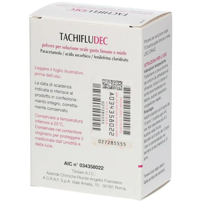 Tachifludec Limone E Miele Polvere Per Soluzione Orale 10 Bustine