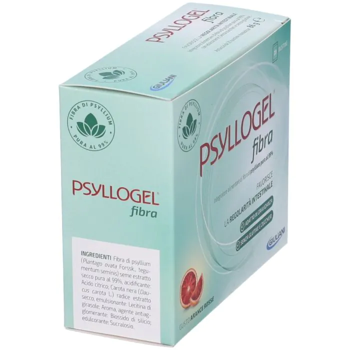 Psyllogel Fibra Integratore Intestinale Gusto Arancia Rossa 20 Bustine