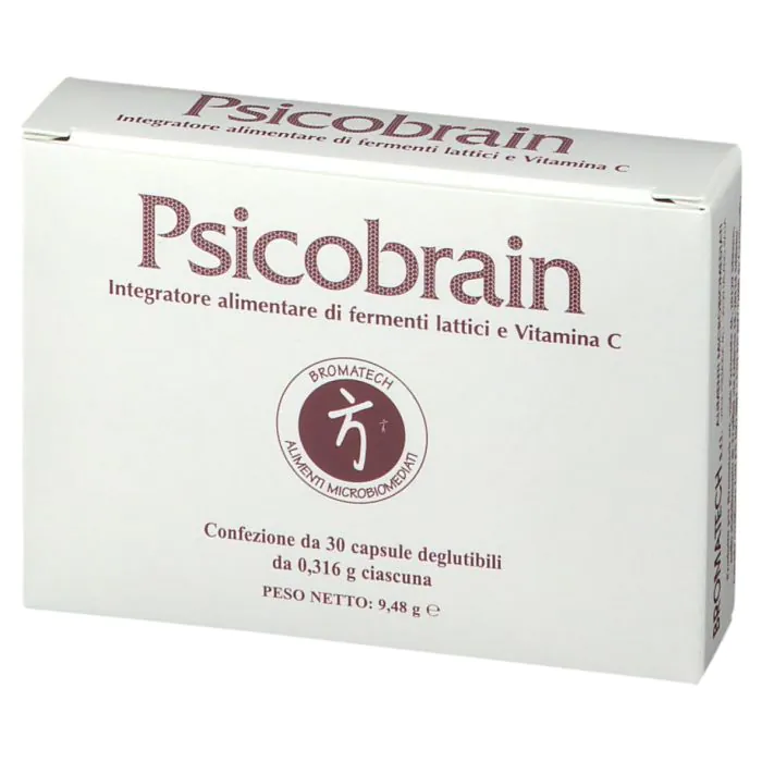 Bromatech Psicobrain Integratore Fermenti Lattici e Vitamina C 30 Capsule Bromatech Psicobrain Integratore Fermenti Lattici e Vitamina C 30 Capsule