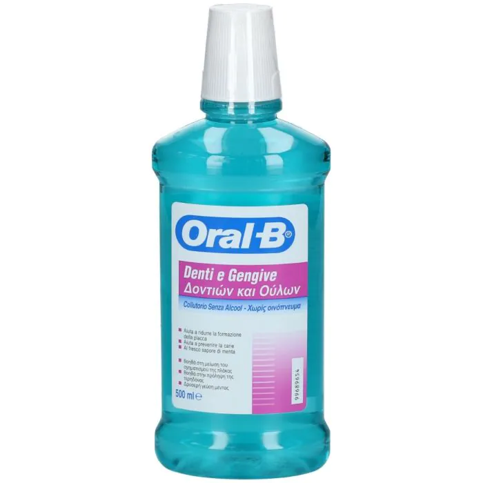 Oral-B Denti e Gengive Collutorio Antiplacca e Anticarie 500 ml Oral-B Denti e Gengive Collutorio Antiplacca e Anticarie 500 ml