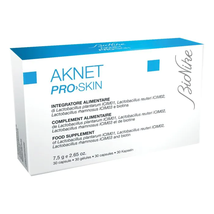 Bionike Aknet Pro-Skin Integratore Contro Acne 30 Capsule Bionike Aknet Pro-Skin Integratore Contro Acne 30 Capsule