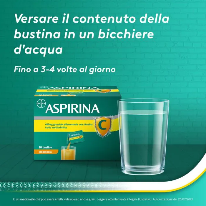 Aspirina C per Raffreddore Febbre e Influenza 10 Buste