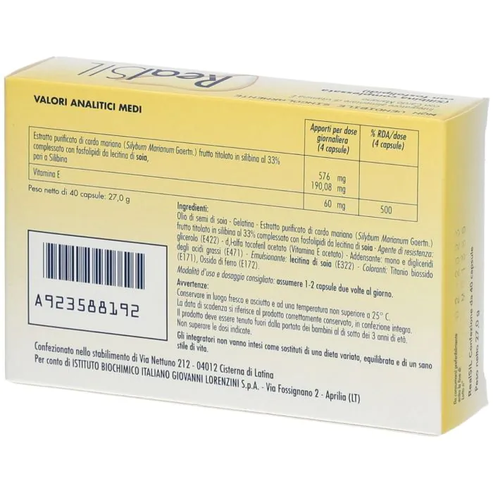 Realsil Integratore Con Vitamina E Antiossidante 40 Capsule
