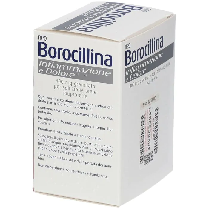 Neoborocillina Infiammazione E Dolore 400mg Granulato Soluzione Orale 12 Bustine