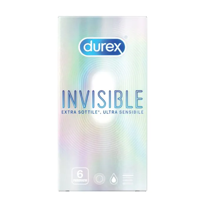 Durex Invisible Preservativi Ultra Sottili 6 Pezzi