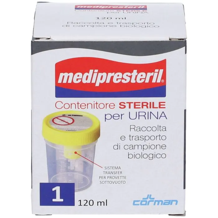 Medipresteril Contenitore Urina Sterile Con Sistema Transfert 120 ml Medipresteril Contenitore Urina Sterile Con Sistema Transfert 120 ml