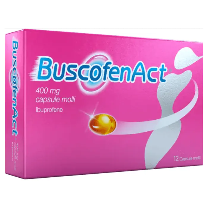 Buscofen Act 400 mg Ibuprofene Analgesico 12 Capsule Molli