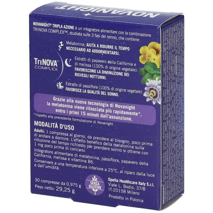 Novanight Tripla Azione Integratore A Rilascio Rapido Promo 30 Compresse