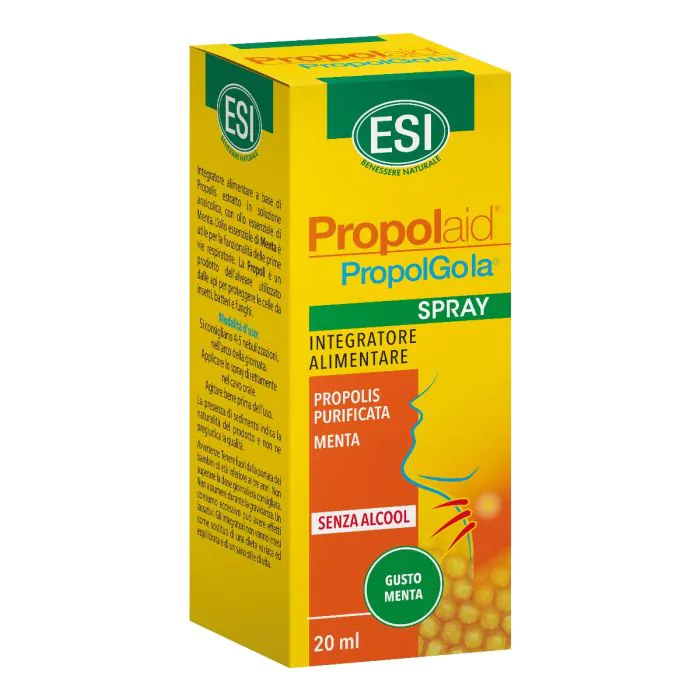 Esi Propolaid PropolGola Integratore Benessere Gola Spray 20 ml Esi Propolaid PropolGola Integratore Benessere Gola Spray 20 ml