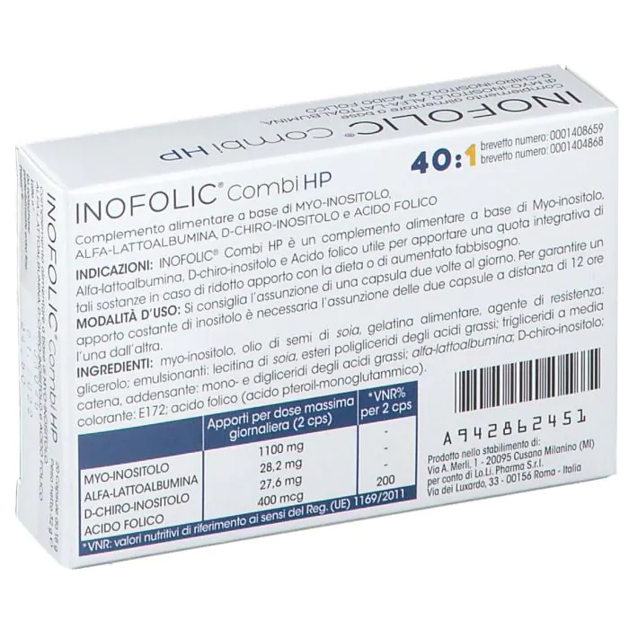 Inofolic Combi HP Integratore Di Acido Folico 20 Capsule